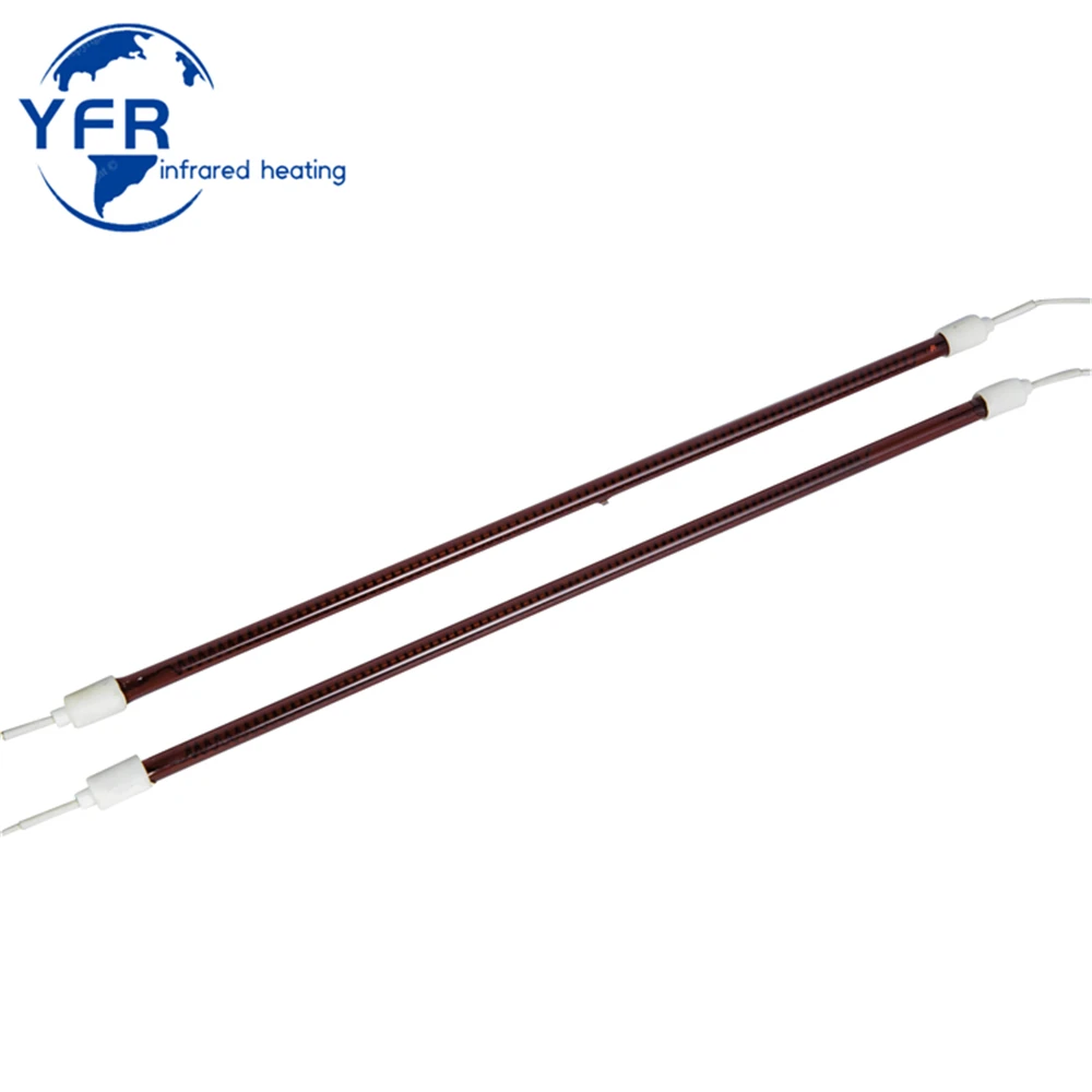 Quartz Heating Tube Halogen Heating Lamp 118mm 300w Ruby Infrared lamp Heater For