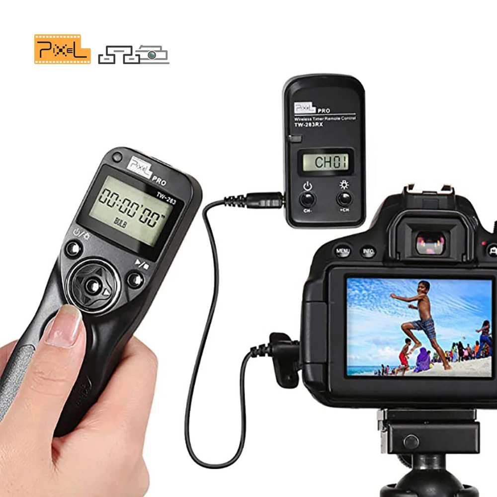 Camera track slider metal macro rail clamp Pixel TW-283 Wireless Timer Remote Control Shutter Release（DC0 DC2 N3 E3 S2 90FJ）Cable For Canon Nikon Sony FUJITSU Camera
