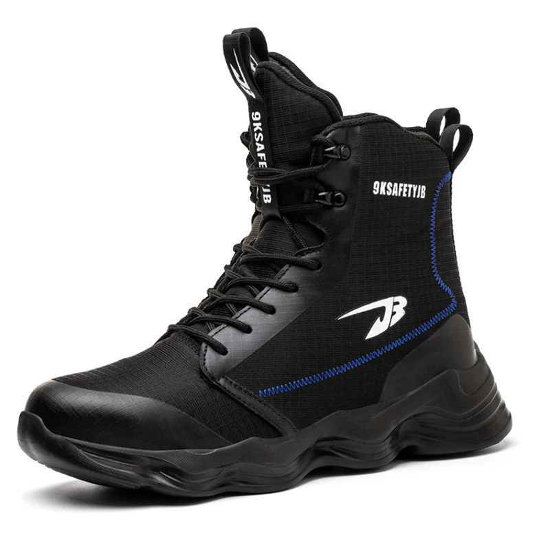 2023 New Safety Shoes Men Boots High Top Work Sneakers Steel Toe Cap Anti-smash Puncture-Proof work Boots Indestructible Shoes