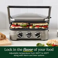 Panini Press, Stainless Steel Griddler, Sandwich Maker 2