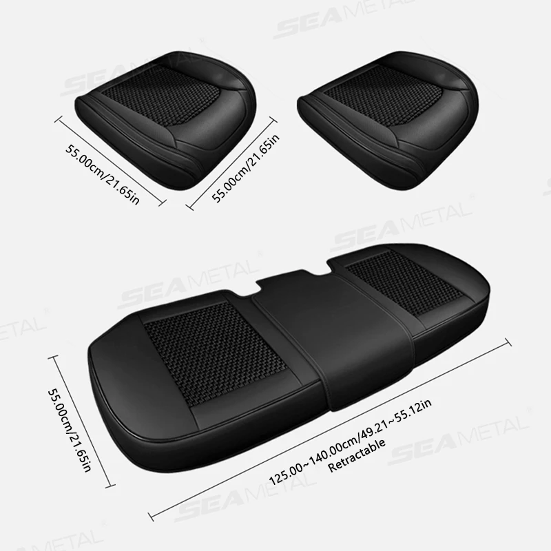 Universal Car Seat Cover Protector Breathable PU Leather Ice Silk