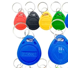 

ZUIDID 100pcs RFID 125KHz Tag 11 Color TK4100 EM4100 Proximity Keyfobs Tags RFID Card for Access Control Time Attendance