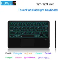 HUWEI For iPad Phone Keyboard Backlight Wireless Keyboard Bluetooth for Samsung Huawei iPad Surface Lenovo 12.3-12.9 inch Tablet