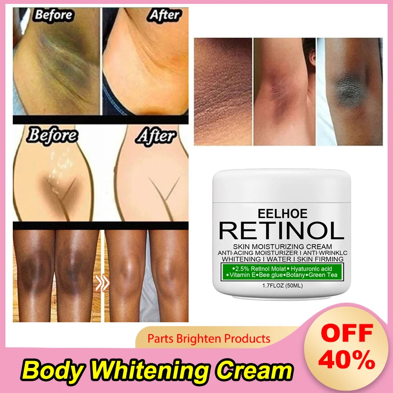 Crème Blanchissante pour le Corps, Sérum pour Parties Intimes, Aisselles, Genoux, Coudes, Aréole, Cou, Lèvres, Taches Brunes, Soins de miles
