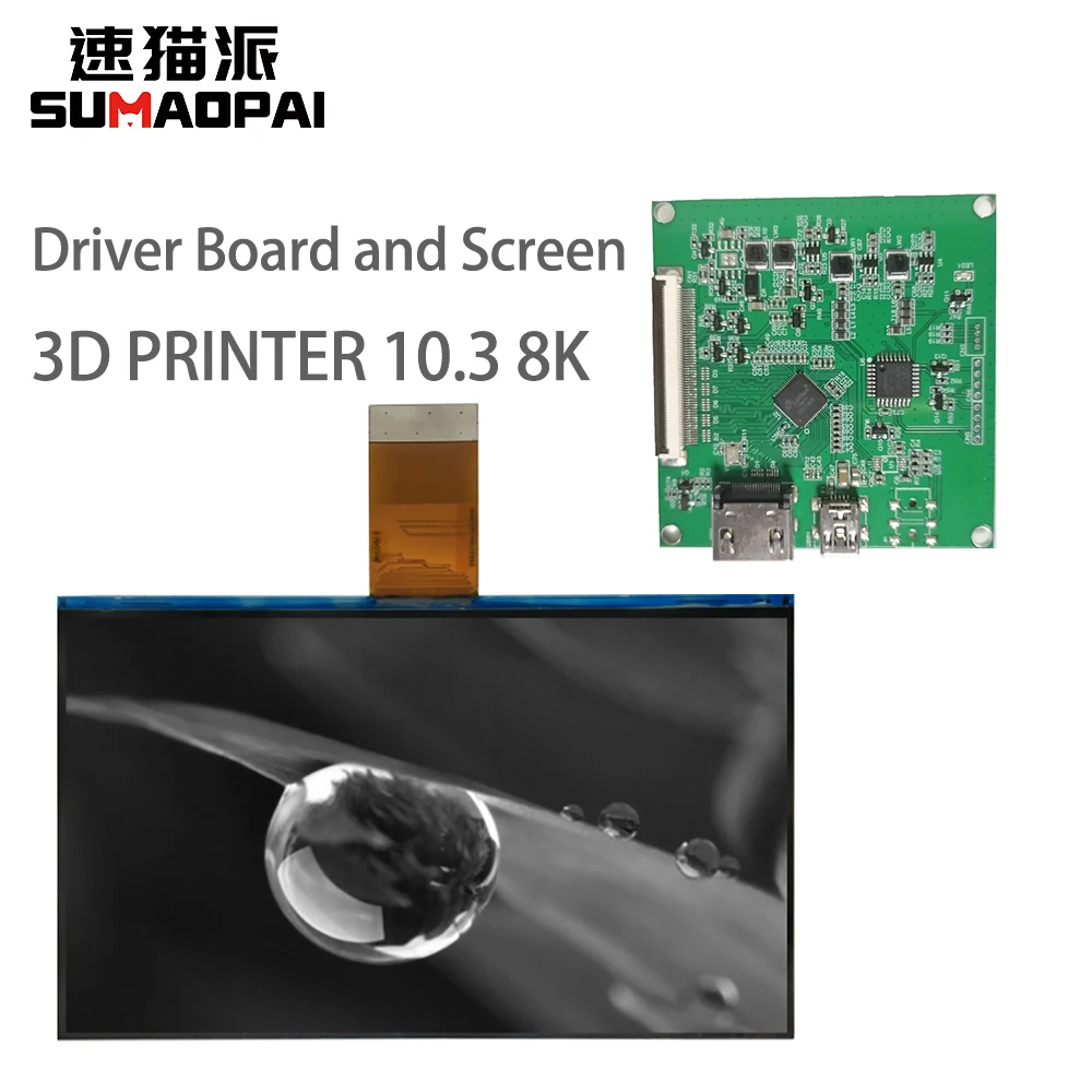 Tela de exibição  Luz uv 405nm dos Acessórios da Impressora 3d Que Cura Boe 10.3 Polegada 8k Lcd Mono Hdmi a Mipi M580 - Imagem 4