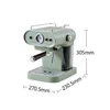 15Italian Electric Coffee Machine Bar Semi-automatic Espresso Retro Manufacturer Cappuccino Pump Type with Frother Milk Cool 1