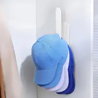 2/4/6/8Pcs Baseball Cap Holder Wall Mounted Hat Organizer Hooks L-Shaped Design Multipurpose Easy Installation Acrylic Hat Racks 1
