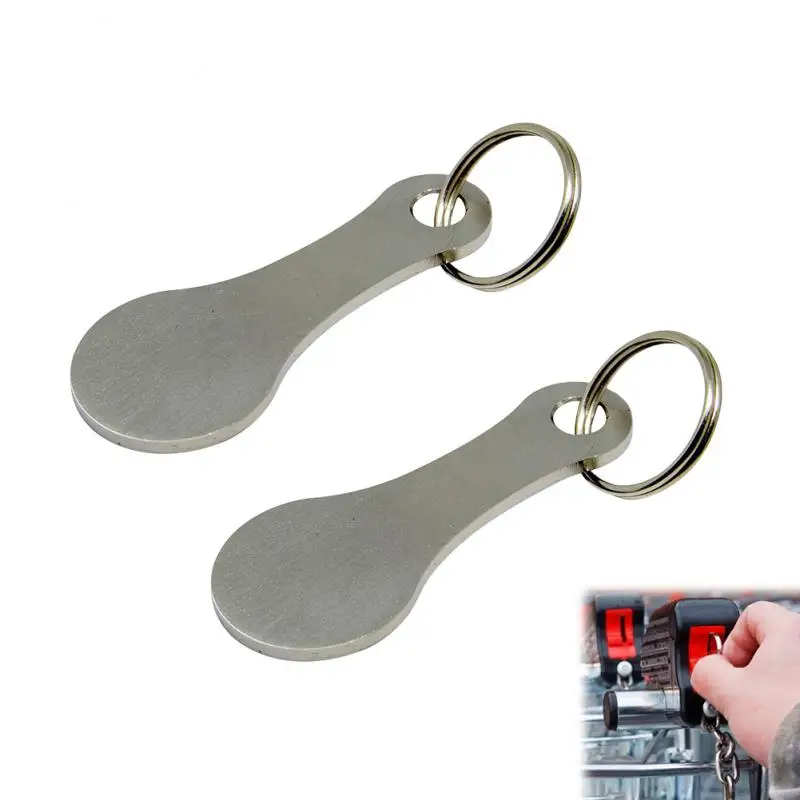 

Ring For Key Keychain Metal Aluminum Alloy Sliver Color Shopping Cart Token Keyring Accessories Decor Keyring Hook#H