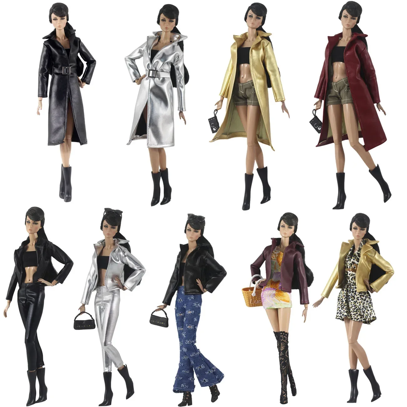 Handmade BABI CLOTHES Leather Clothing Outfit for 11.5 inch 30cm Doll Clothes Many Style Gifts for BABI doll accessories 02