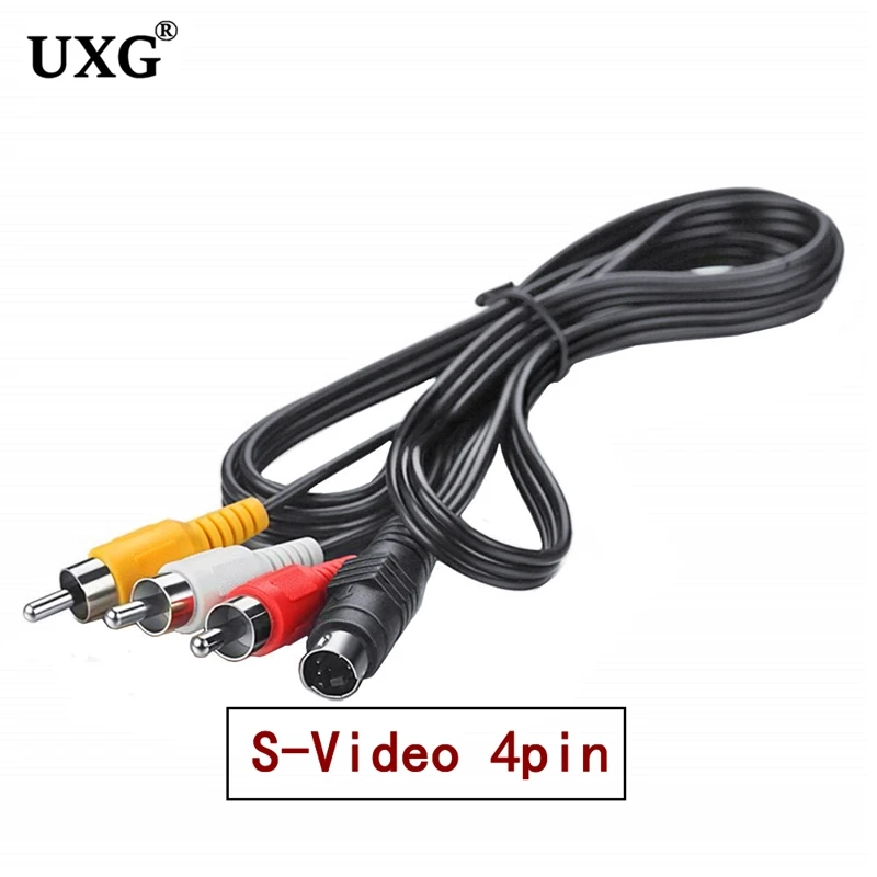 Spina Mini Din S-Video A 4 Pin A 3 Cavo Spina Rca Cavo Video Composito S-Video A 4 Pin Maschio A 3-Rca 2Rca Maschio Rgb 1.5M 0.25M