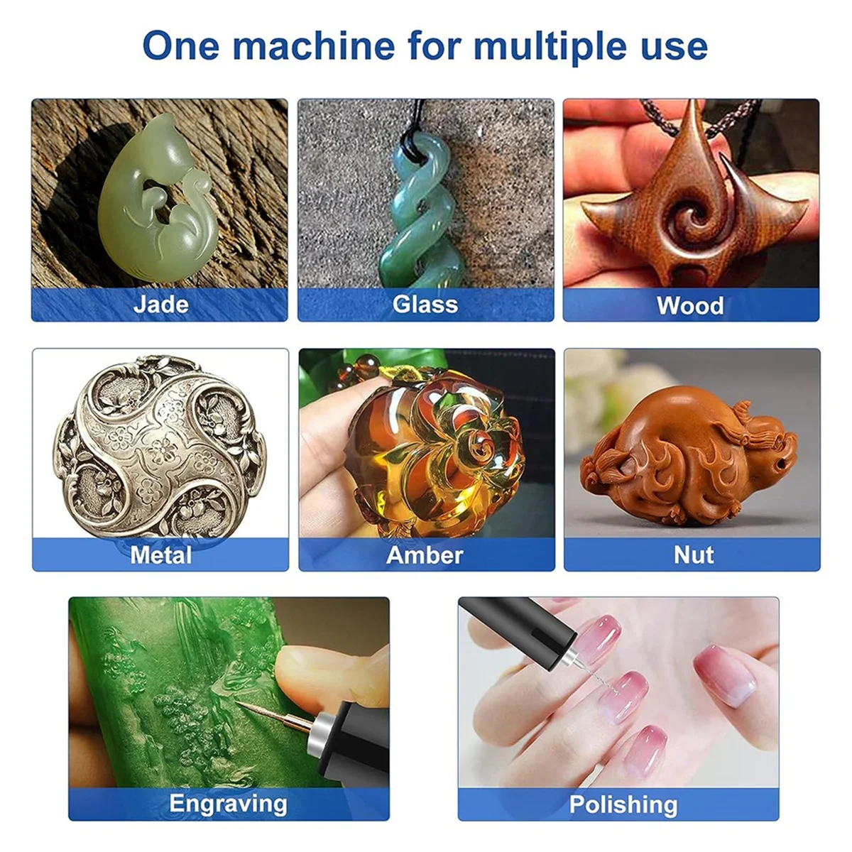 Electric Engraving Pen with 35Bits, USB Rechargeable Cordless Engraving Machine,DIY Rotary Engraver for Wood Glass Stone