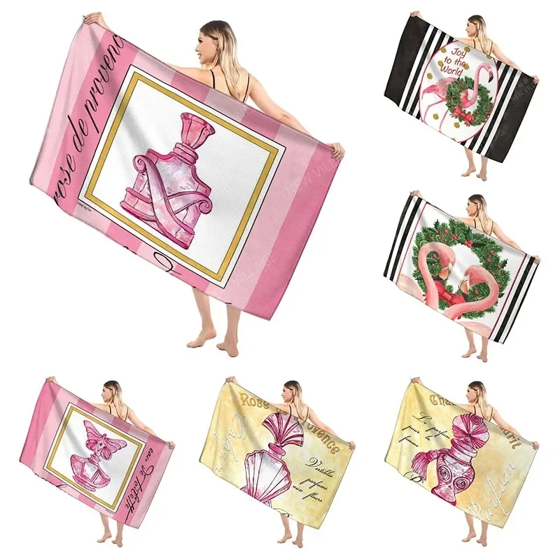 

Christmas Retro Bathroom Adult Soft Bath Towel Sauna Large Beach Towel Modern Fitness Towel Hotel Women's Shower Quick Drying