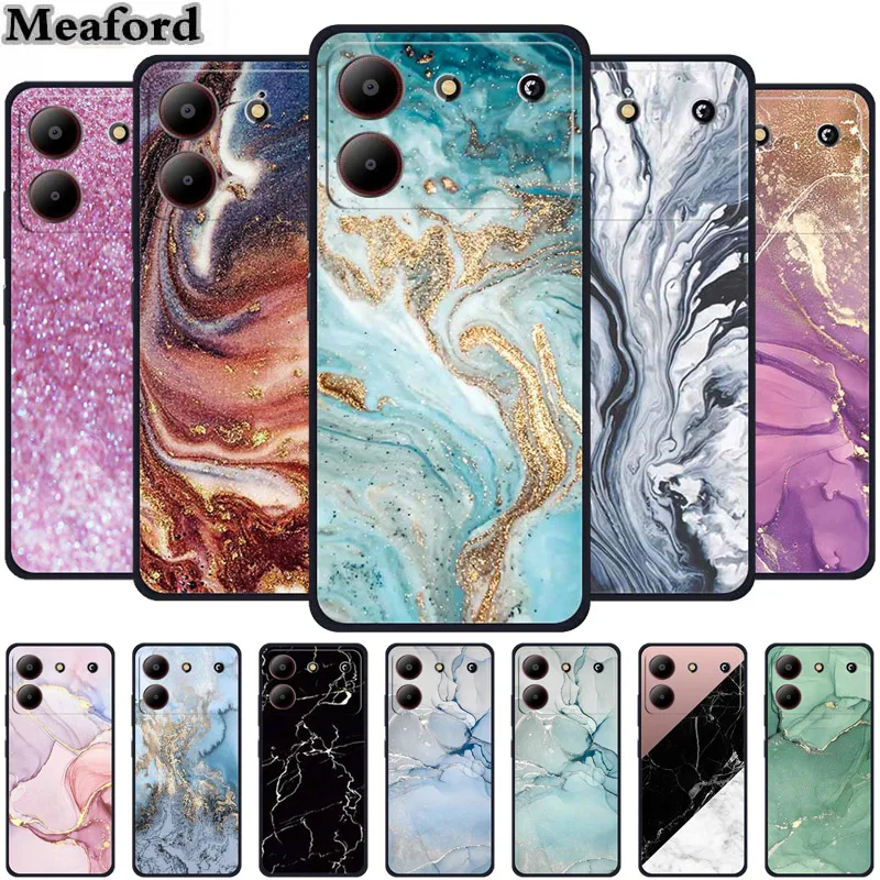 Marble TPU Soft Silicone Back Cover - Colorful Phone Case