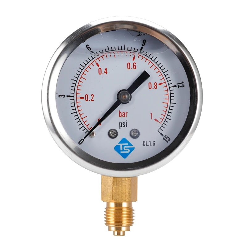 

Low Pressure Pressure Gauge 0-1Bar 0- 15PSI 1/4 inch 68mm Dial Hydraulic Water Pressure Gauge Manometer Measuring