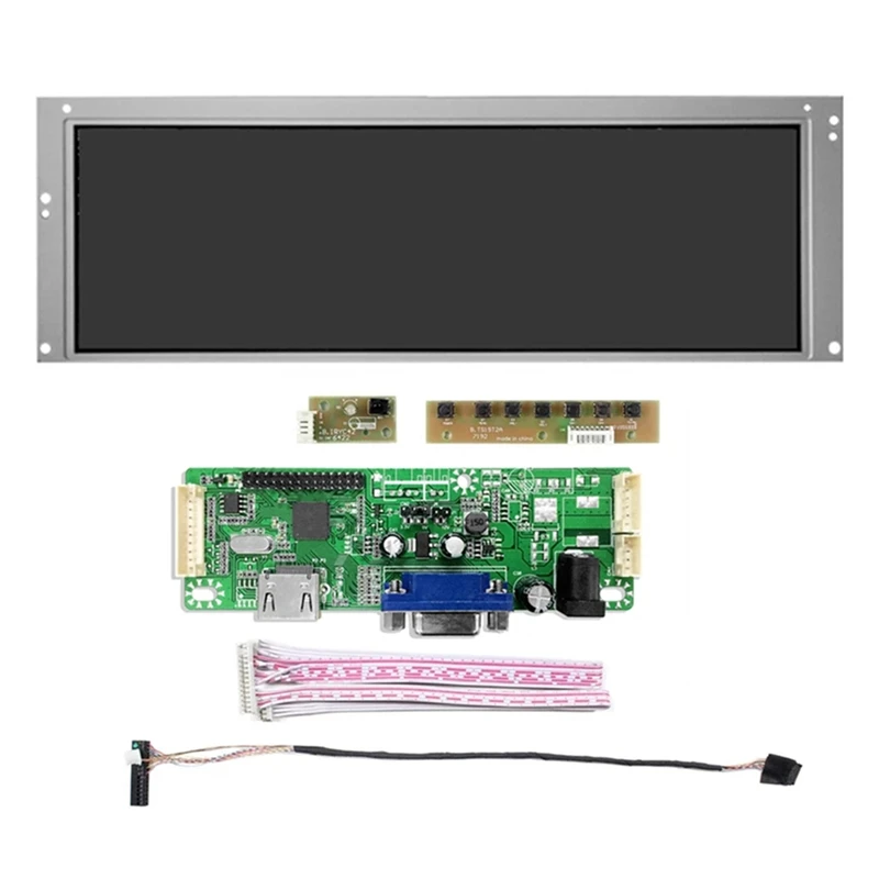 Tela Lcd Hdmi Vga Controller Board Faça Você Mesmo Publicidade Monitor Dmd Virtual Pinball Machine Vpin Arcade Framboesa 14.9 1280x390 - Imagem 6