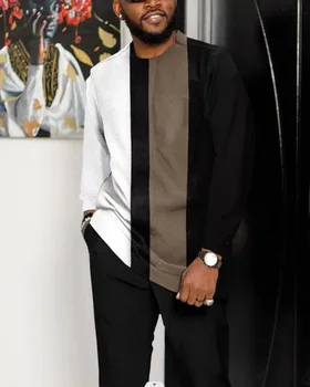 Alternative view of Fashola Striped Long Sleeved Kaftan Outfit