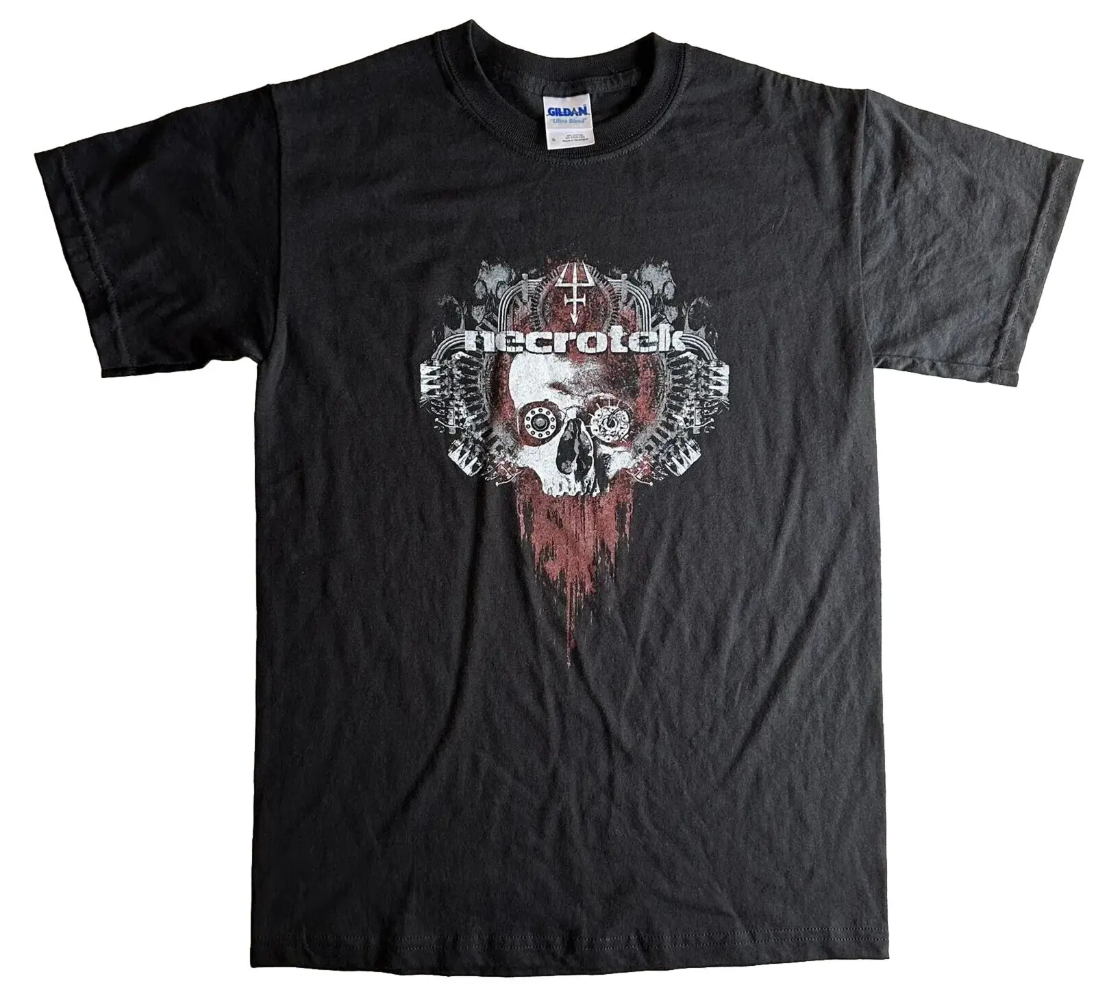 Necrotek - The World Is A Monster Small T-Shirt Industrial Ebm Dark Electro Maniche Lunghe O Corte