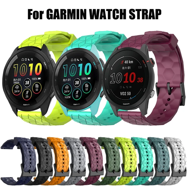 Generic Bracelet de rechange en silicone 22m pour Garmin Forerunner 265/  Forerunner 255/ Venu 2/Forerunner 745/ Vivoactive 4 **La montre n'est pas  incluse** à prix pas cher