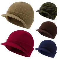 Unisex Warm Winter Hats Stylish Add Fur Lined Soft Beanie Cap With Brim Thick Winter Knitted Hats For Men & Women Dropshipping 2
