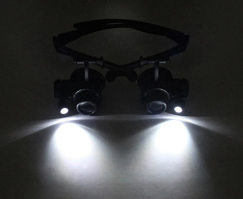 Loupe optique,Loupe à loupes avec lampe Led et quatre