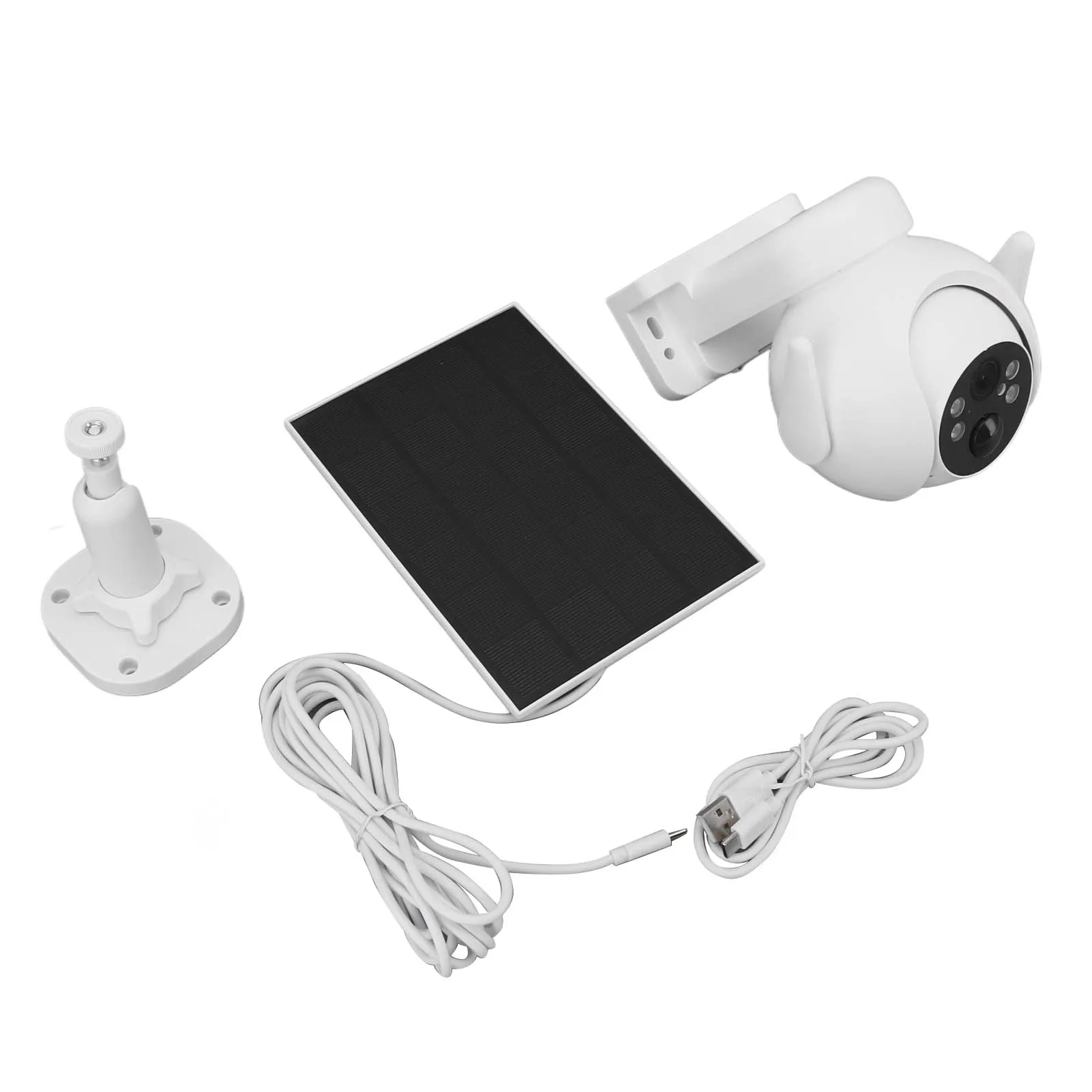 Solar Camera Camera Outdoor Solar Powered HD Humanoid Tracking Full Color Night Wireless Rotatable for Outdoor