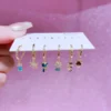 MIGGA 6pcs Fairy Tales Frozen Princess Dangle Earrings Set Gold Plated Huggie Earrings Women Jewelry 1