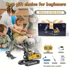 1pc-RC Construction Vehicle Set - 2.4GHz 11-Ch Bulldozer & Dump Truck Combo for Engineering Pretend Play 4
