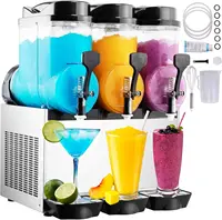 Gallons Commercial Slushy Machine 1100W, Stainless Steel Margarita Smoothie Frozen Drink Maker for Cocktail Ice Juice Tea Coffee 1