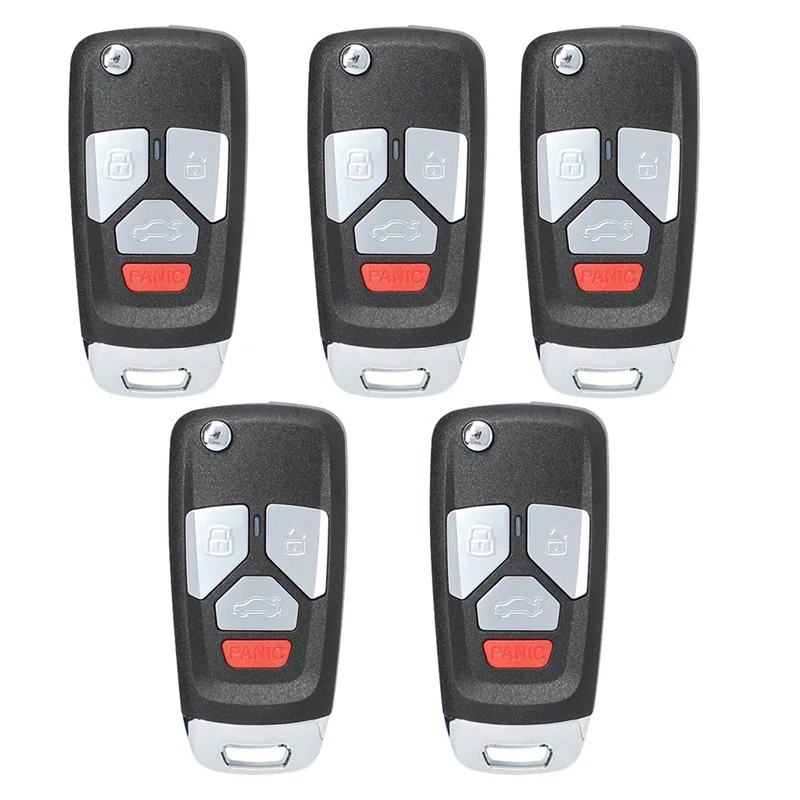 

For Xhorse XNAU02EN Remote Key Fob Flip Car Key 4 Button For Style For VVDI Key Tool 5Pcs/Lot
