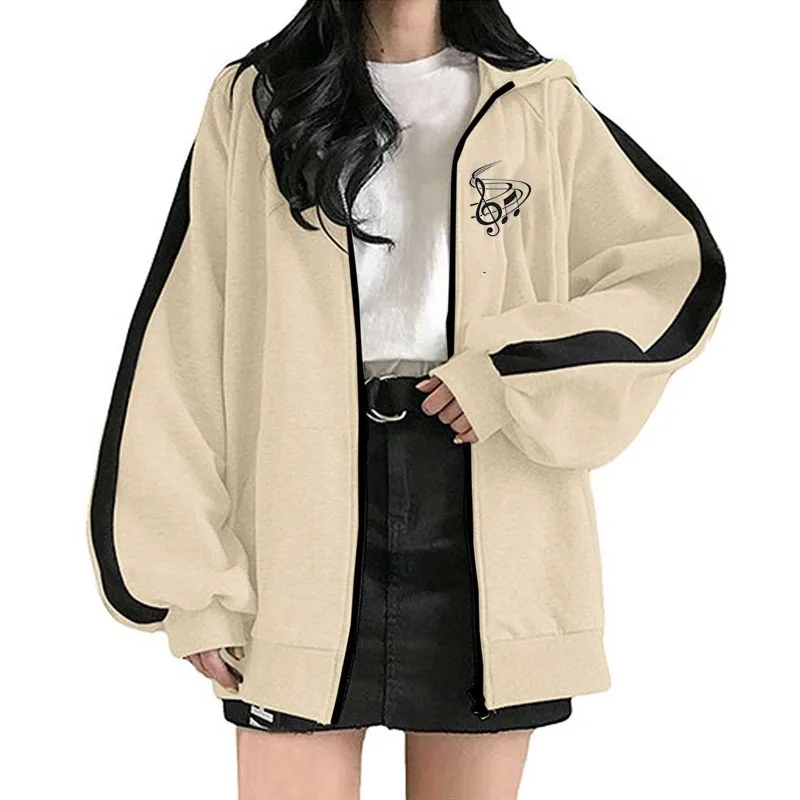 

Autumn Zipper Hoodies Korean Fashion Oversized Streetwear Plain Comfortable Plus Size Cute Sweatshirts for Teen Girl Y2K Tops