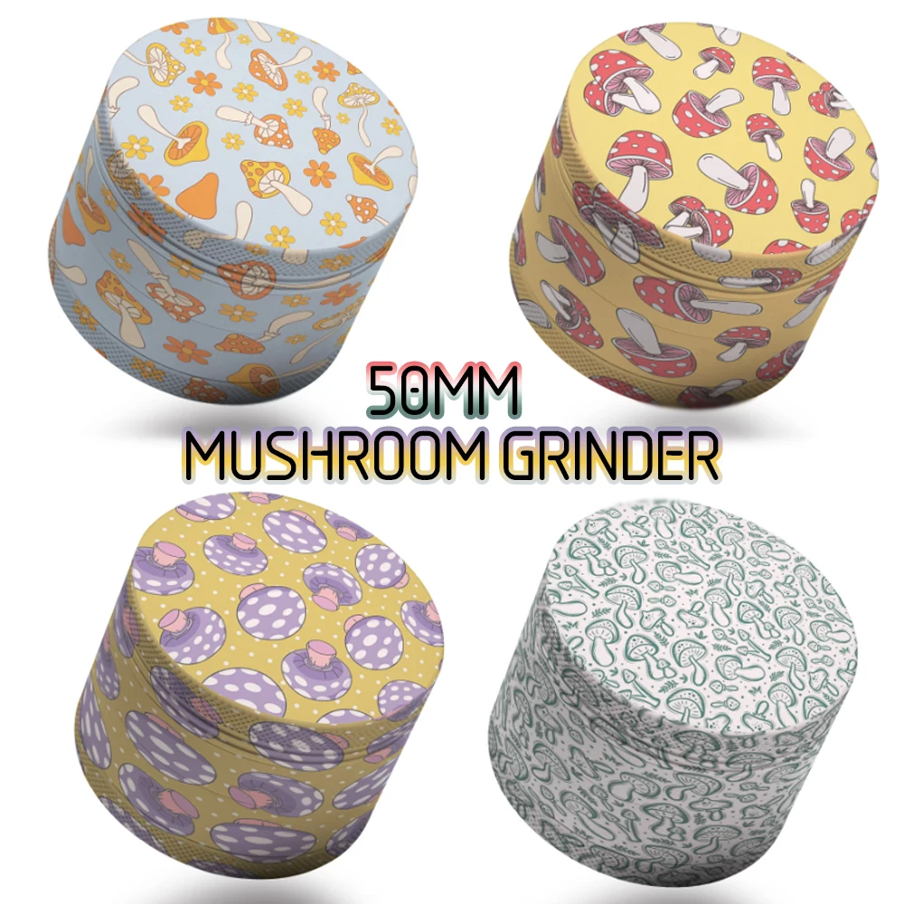 CuteMushroomMetalGrinderGirlsGift50MMGrinderMachineSpices