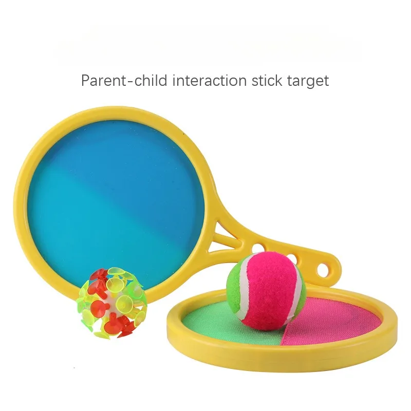 Toss and Catch Balls Set Toss Paddle Beach Parent-Child Interactive Back Yard Games Lawn Target Throw Catch Sticky Outdoor Toys