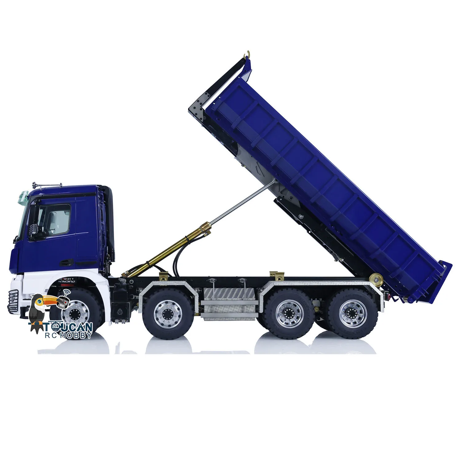LESU RTR 8x8 RC Hydraulic 1/14 Dump Truck Metal Roll On/Off Full-dump Car Model LED Lights Sounds Toy ToucanHobby THZH1708 4