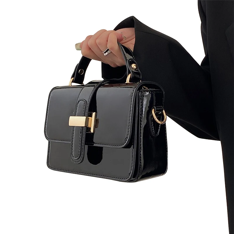 

2023 Winter Niche Design New In Messenger Women's Bag Small Square PU Leather Single Shoulder Crossbody Tote Handbag For Ladies