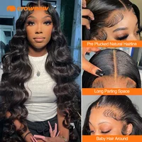 HD dentelle perruque 13x6 cheveux humains vague de corps perruques de cheveux humains 13X4 dentelle avant perruque de cheveux humains 150% pré plumé vague de corps perruques cheveux humains 3