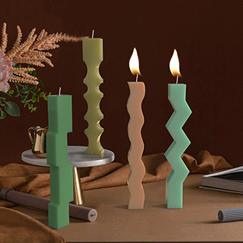 Y4QE Wavy Bar Silicone Mold Keychain Resin Epoxy Craft Polymer Clay Craft DIY