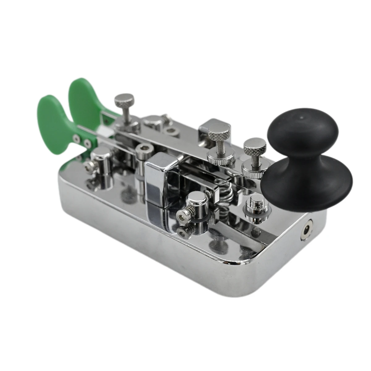 Heavy Morse Code Key Stainless Steel Dual Modes Electroplating Big Base Telegraph CW Shortwave Wireless Radio 3.5mm Jack Keyer