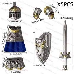 Deluxe Medieval Knight Action Figures with Armor & Accessories - Building Block Set (Z151 5PCS)
