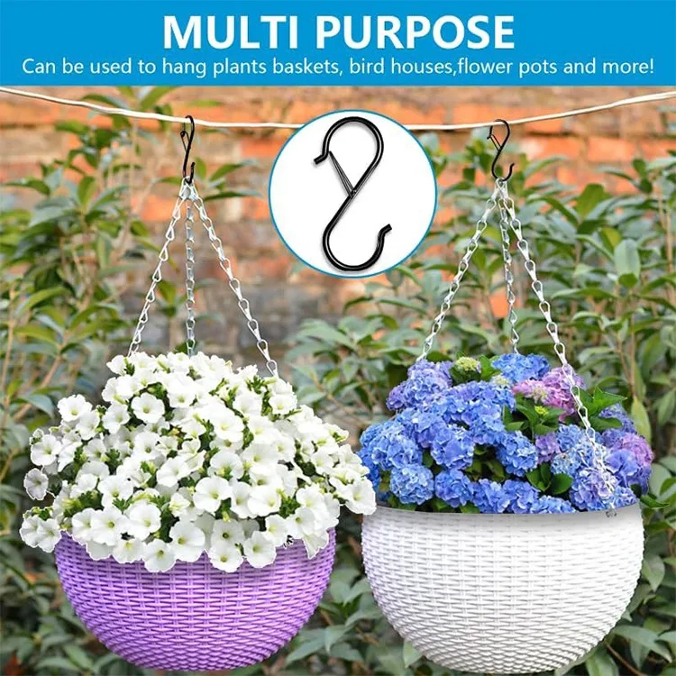 Buckle Design S Hook Kitchen Organizer Pot Rack Garden Hanging Clasp Bags Towel Closet Rod Hanger Hooks S-Shape 2/5/10pcs