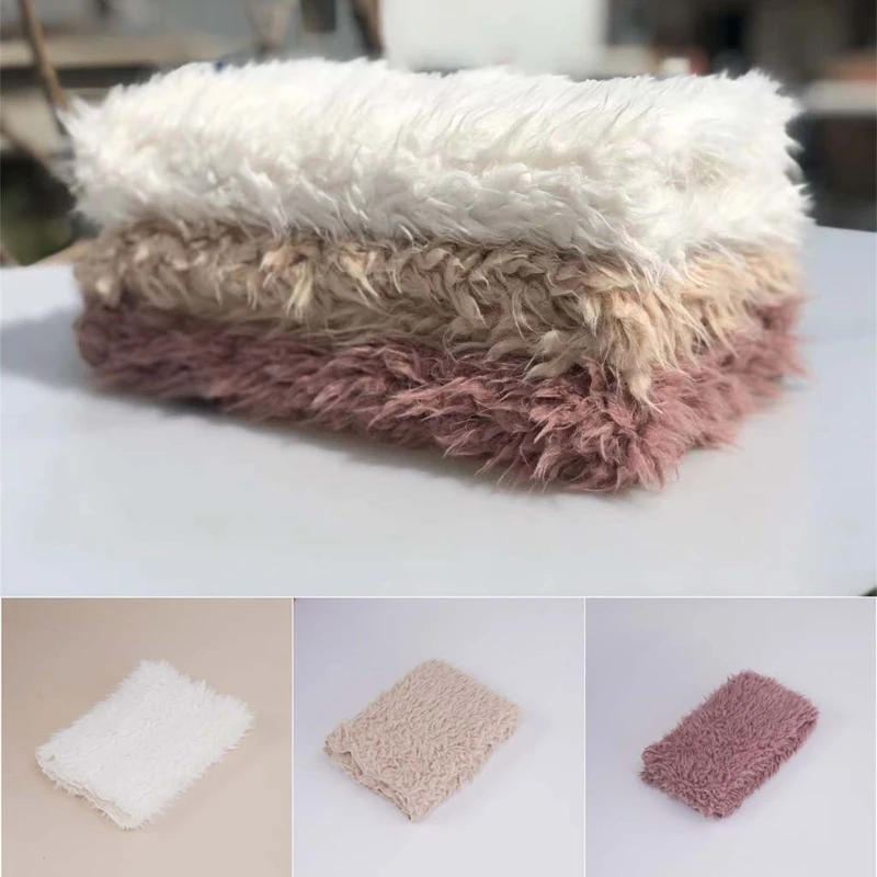 

Newborn Photography Props Backdrop Baby Faux Fur Blanket Fotografia Background