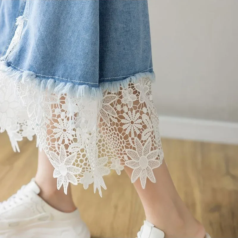 ★KISYNING★Denim line play snap point skirt★韓国人気 ☆KISYNING☆Denim line play snap point skirt☆韓国人気 ボトムス