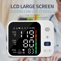 High Accurate English Voice Blood Pressure Monitor Digital Sphygmomanometer Big LED Screen Bp Monitors Electronic Tonometer 2