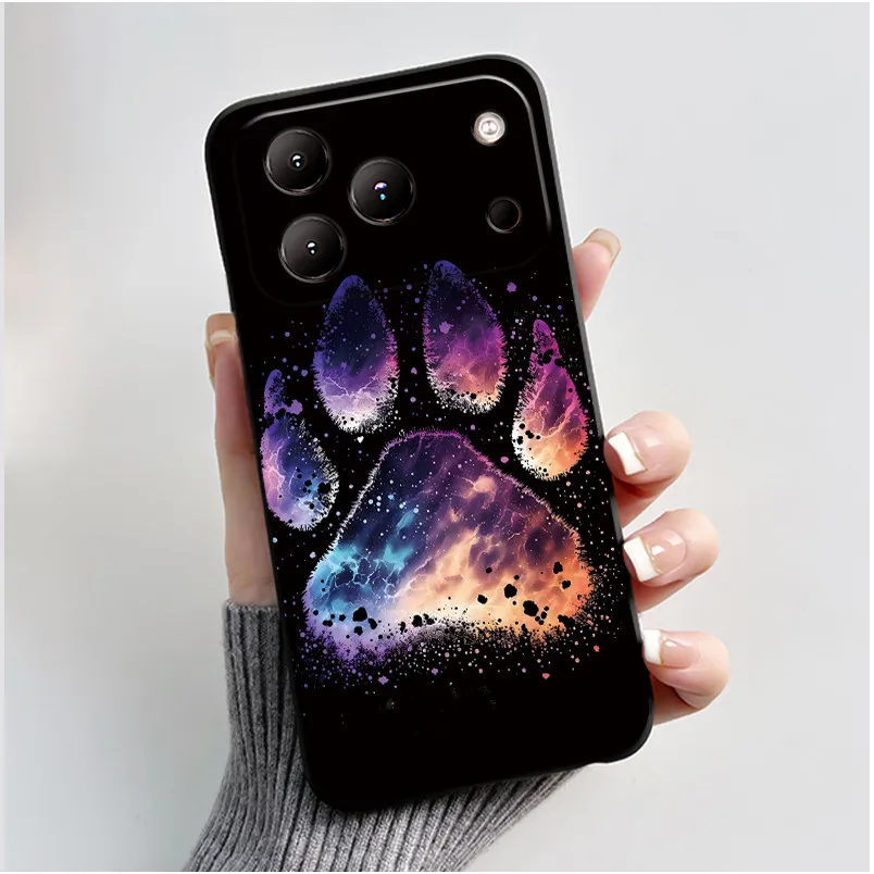 Charming Milk Tea Rabbit Phone Case - Black Anti-Scratch Soft Cover