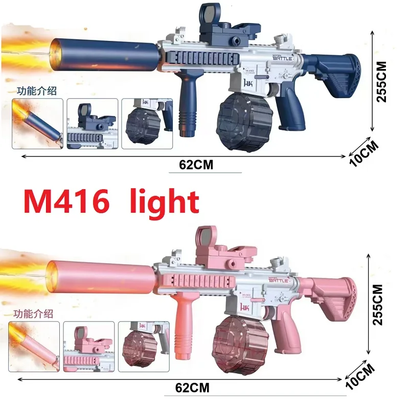 

2033 Full Electric Automatic Water Storage Gun Portable Children Summer Beach Outdoor Fight Fantasy Toys for Boys Kids Game