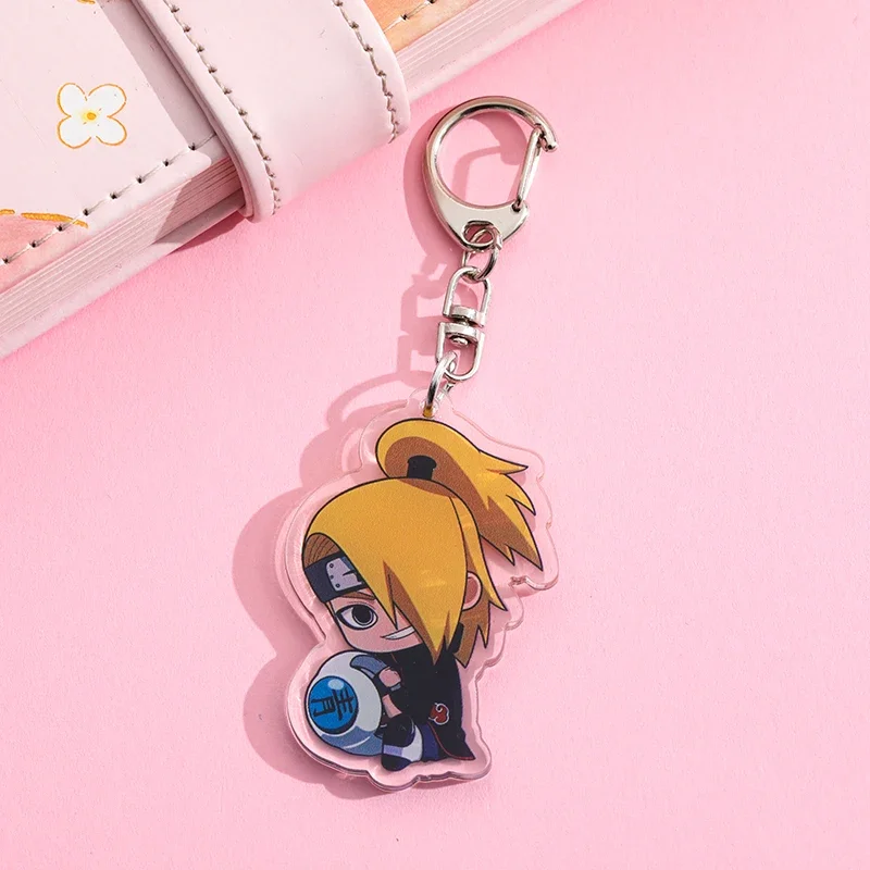 Anime Keychain Women Men Key Chain Cartoon Double Sided Pendant Key Holder Acrylic Jewelry for Kids Birthday Gifts