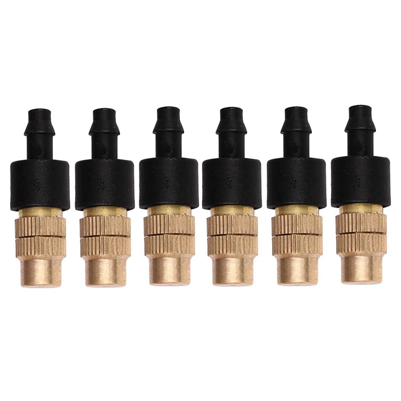 4X Garden Hose Pipe One Way Adapter Tap Connector Fitting For Irrigation & 12 Set Copper Adjustable Spray Nozzle Spray
