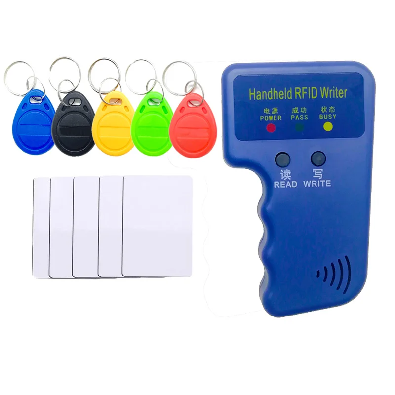 Lecteur de carte RFID 125 tiens z + 5 pièces EM4305 chaque étiquette ampa able, copieur, duplicateur, programmeur, identification