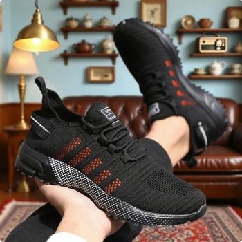 أحذية جري نسائية أنيقة صيفية قابلة للتنفس أحذية رياضية مضادة للانزلاق للنمط الحضري حذاء كاجوال خفيف الوزن للرجال 2