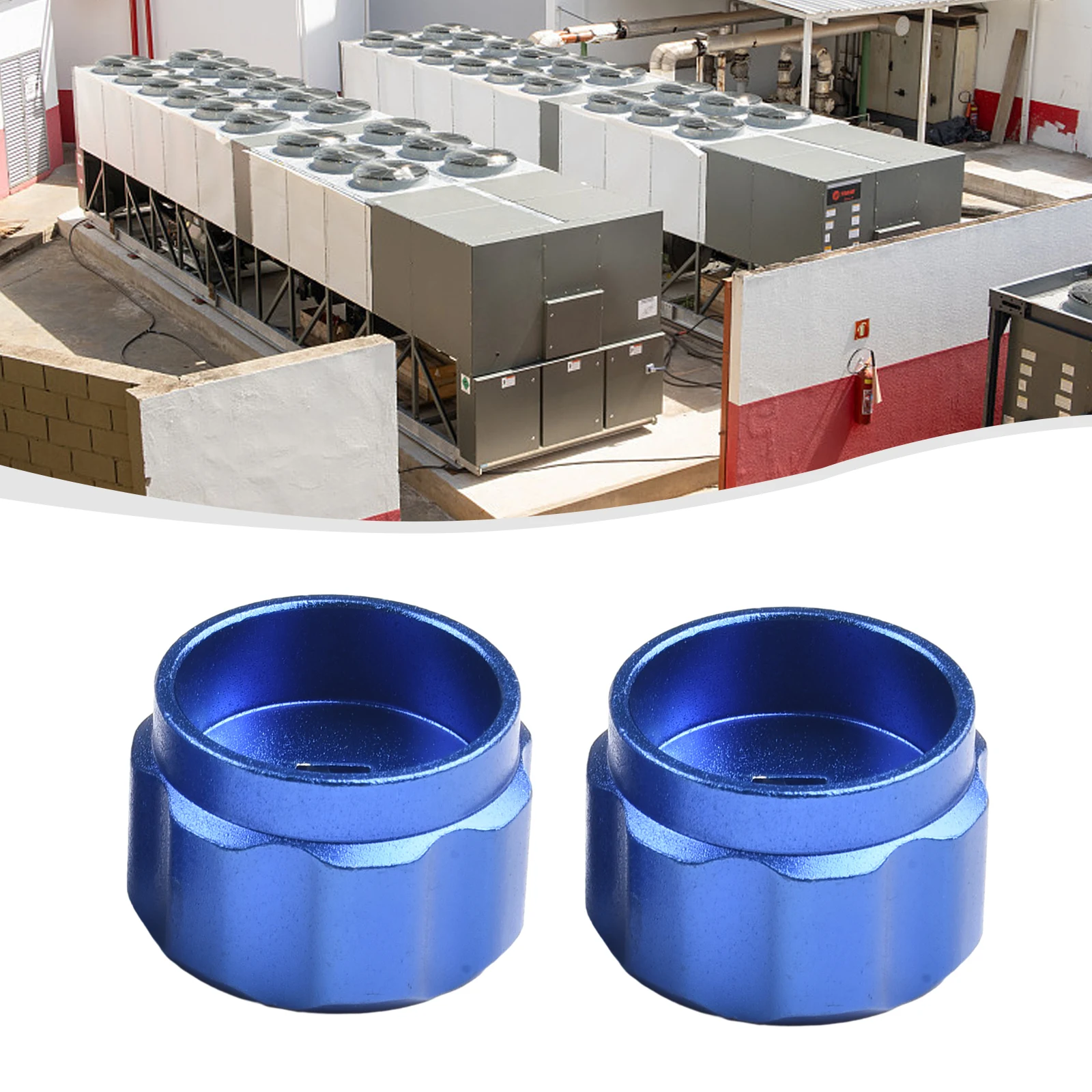 

2PCS Round Wheel Handle Aluminum Alloy Faucet Handles Manifold Gauges Knob Blue 6.6mmx6.6mm Air Conditioner Parts