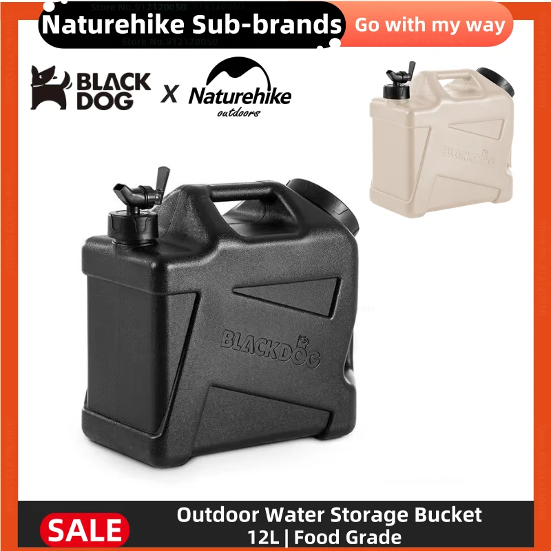 NaturehikeBlackdogOutdoorWaterStorageBucket12LFoodGrade